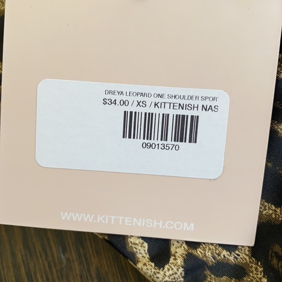 NWT Dreya Leopard One Shoulder SportsBra - Picture 5 of 6